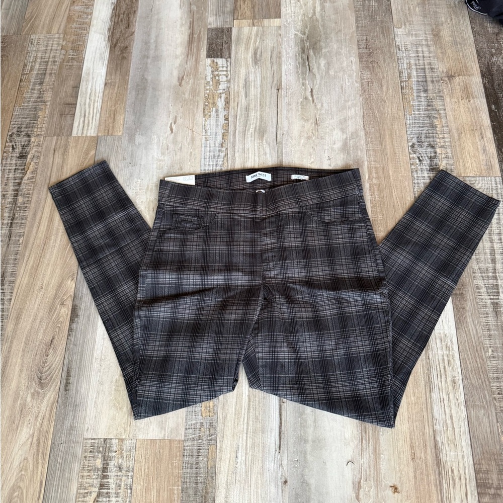 Black and white plaid pants
